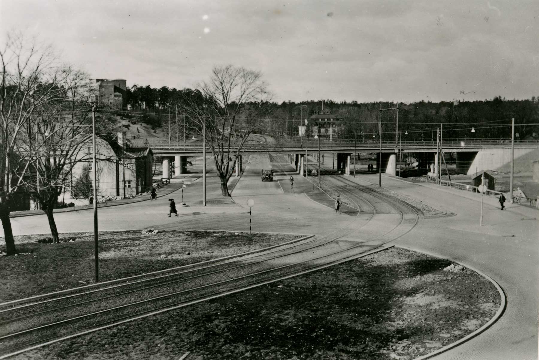 Vägport vid Norrtull. Cirka 1940.